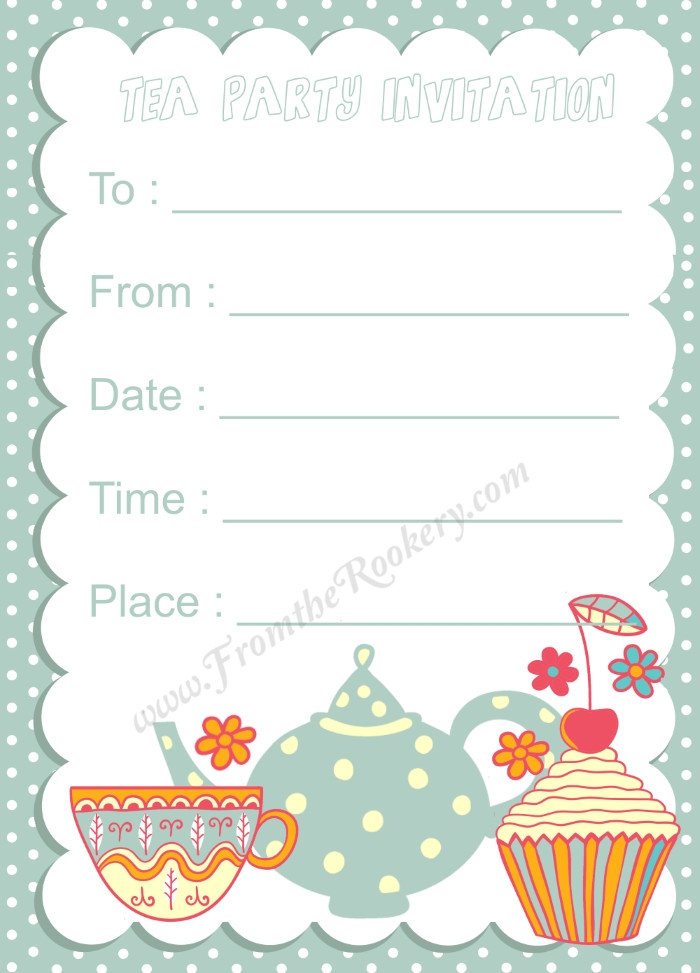 Kids Tea Party Invitations
 Kids Tea Party Invitation