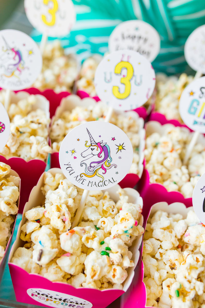 Kids Unicorn Party Food Ideas
 Rainbow Po Labels