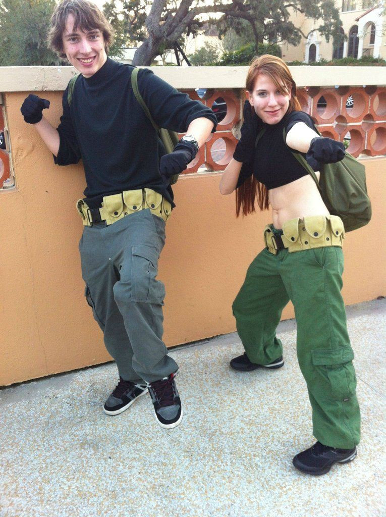 Kim Possible Costume DIY
 SO and I as Kim Possible and Ron Stoppable