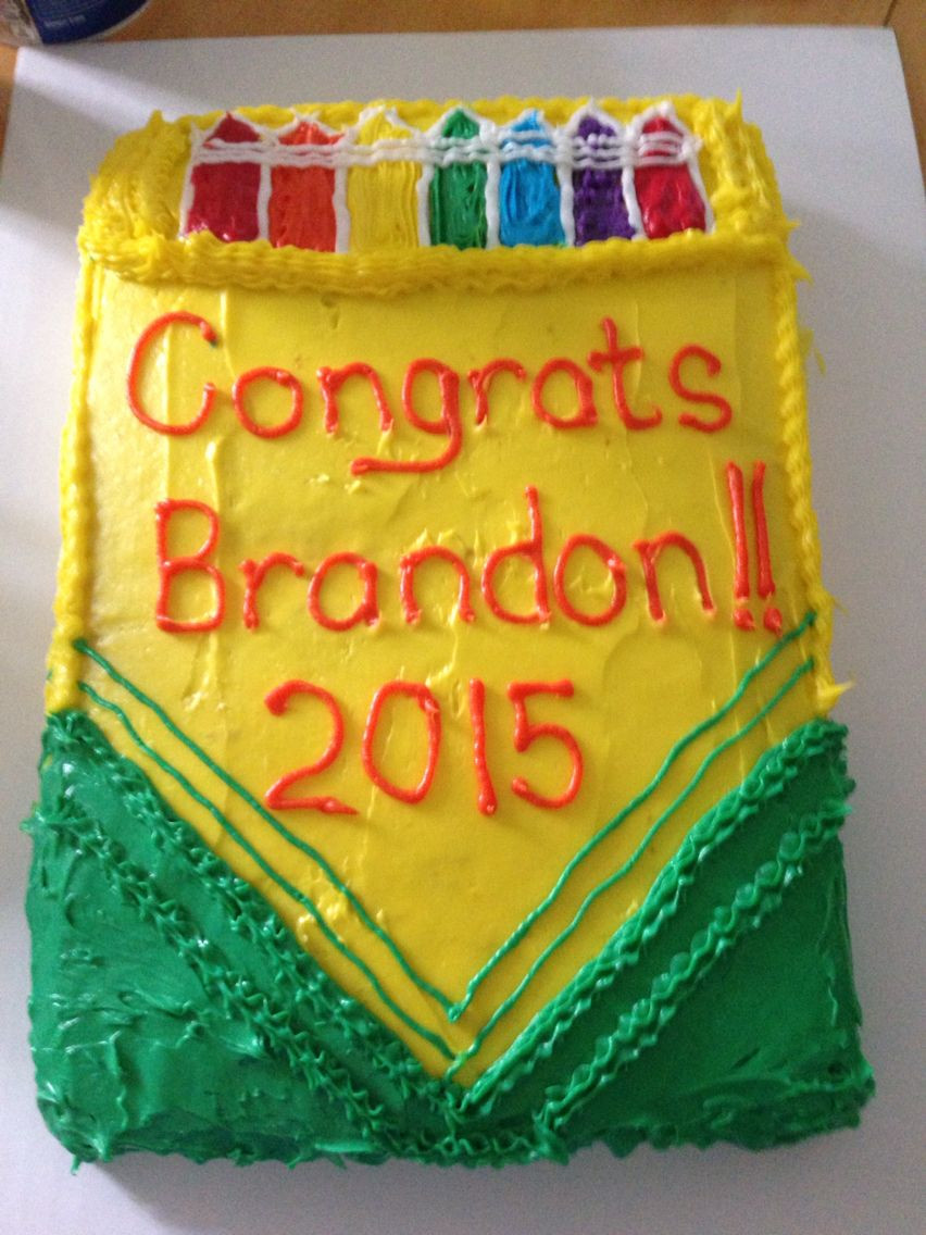 Kindergarten Graduation Gift Ideas For Son
 Crayola crayons cake for my son s preschool graduation