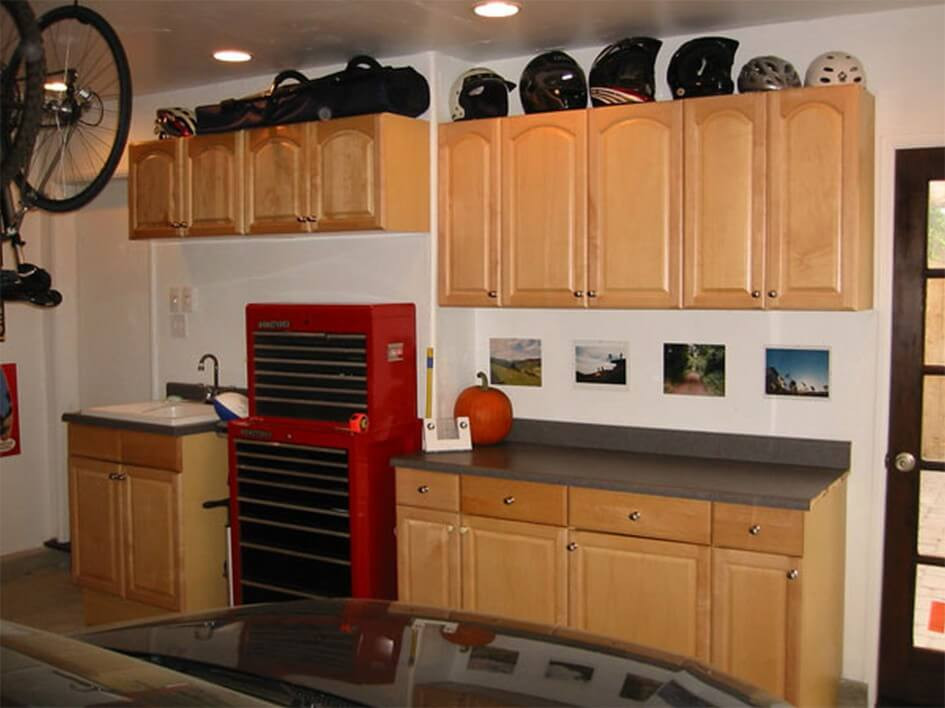 Kitchen Cabinets In Garage
 Recycling Kitchen Countertops Cabinets and Fixtures J