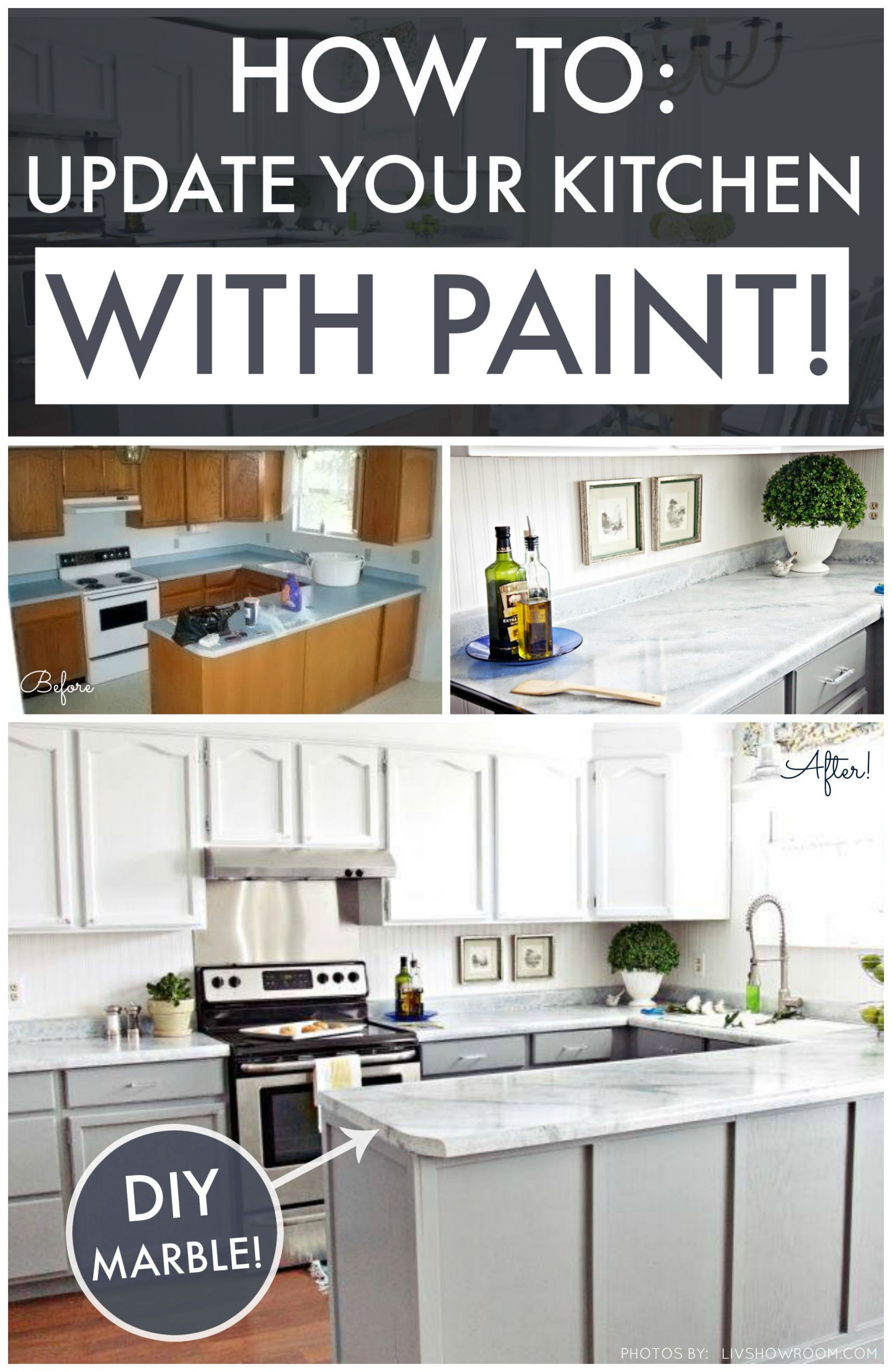 Kitchen Countertop Painting Kits
 DIY Kitchen Makeover on a Bud Giani Granite Countertop
