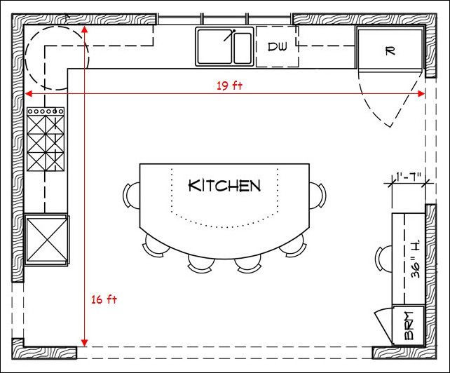 Kitchen Floor Plans With Islands
 Kitchen Floor Plans