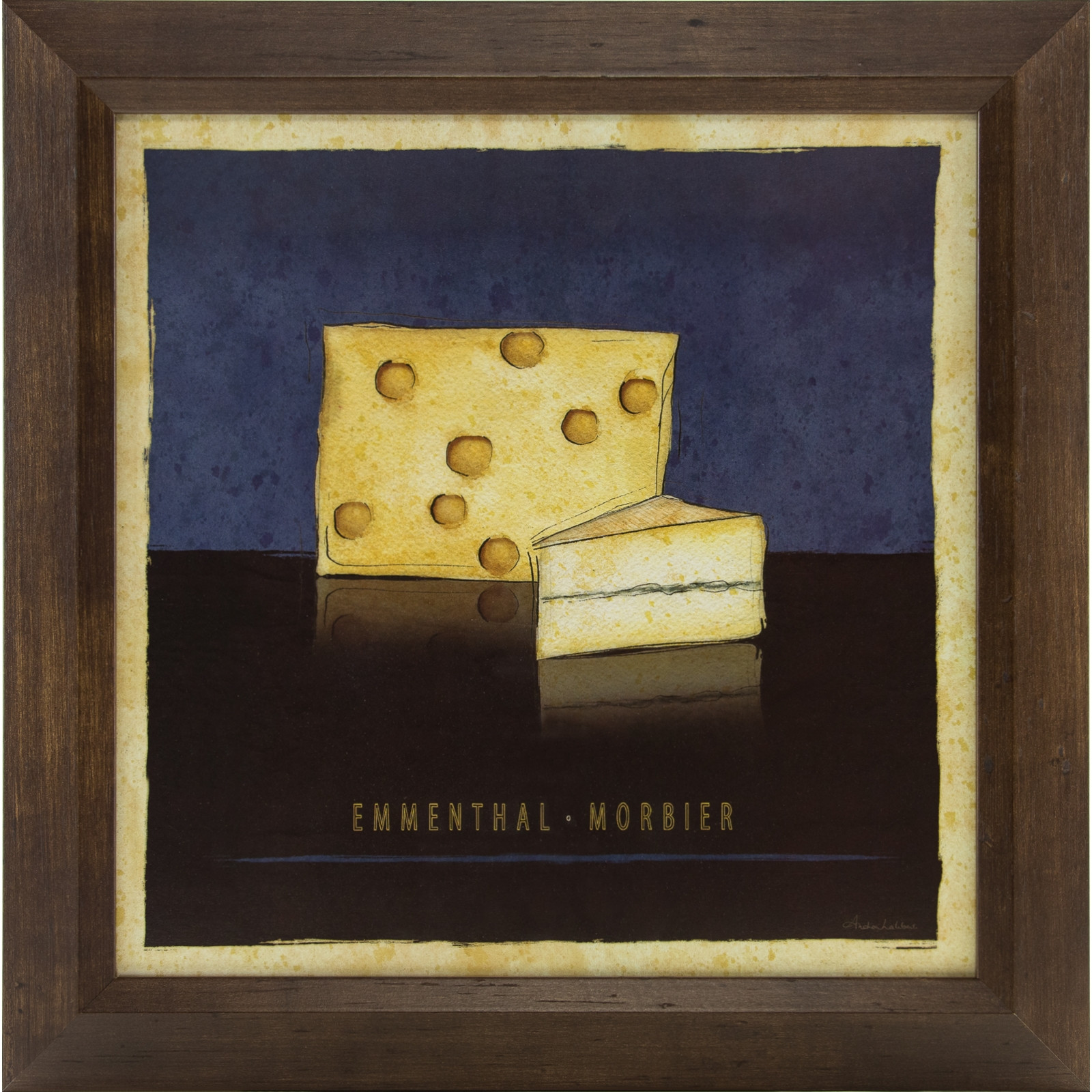 Kitchen Framed Wall Art
 European Cheese Collection 12x12 Framed Kitchen Wall Art