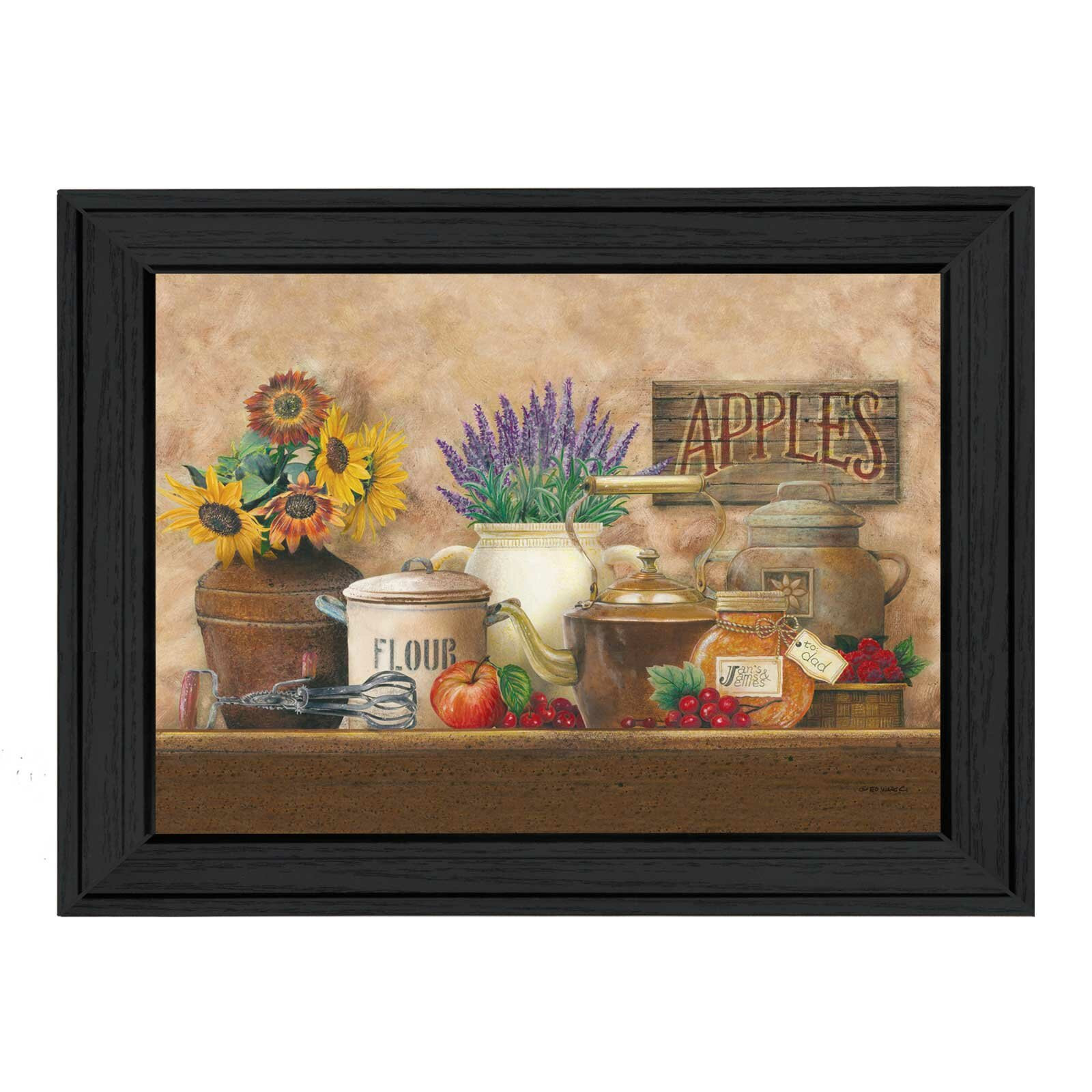 Kitchen Framed Wall Art
 Trendy Decor 4U Antique Kitchen by Ed Wargo Framed