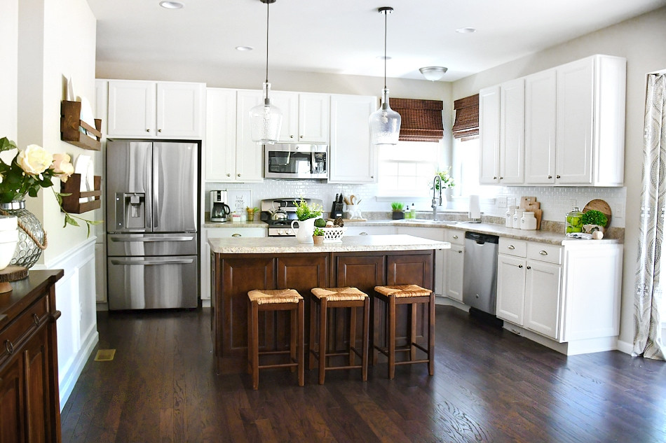 Kitchen Island Cabinets
 White Cabinets Dark Kitchen Island for Your Home