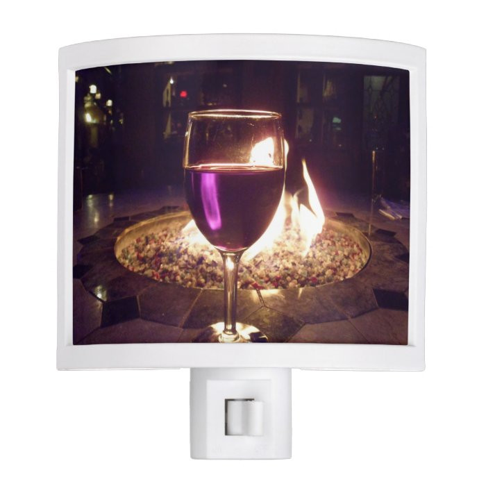 Kitchen Night Light
 Red Wine in Glass Fireside Kitchen Night Light