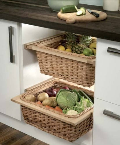 Kitchen Storage Baskets
 Wicker Kitchen Baskets For 400 600 mm Width Cabinets With