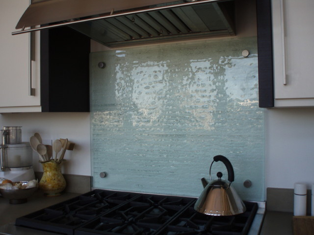 Kitchen Stove Wall Protector
 Fusion Glass Backsplash Brooks Custom Contemporary