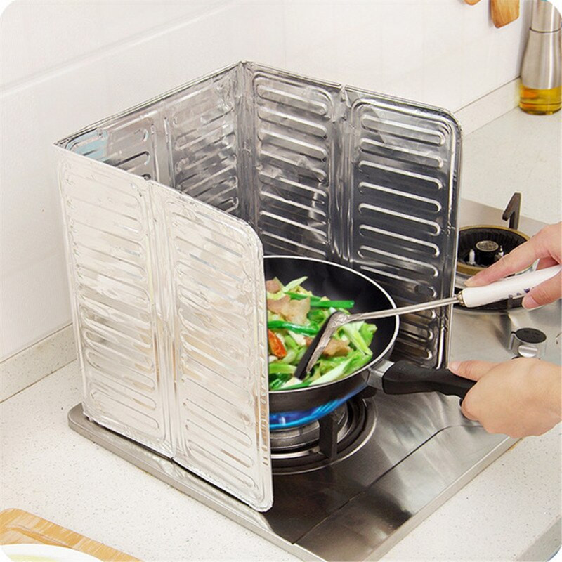 Kitchen Stove Wall Protector
 Aluminium Oil Splash Guard Kitchen Wall Gas Stove Cooking