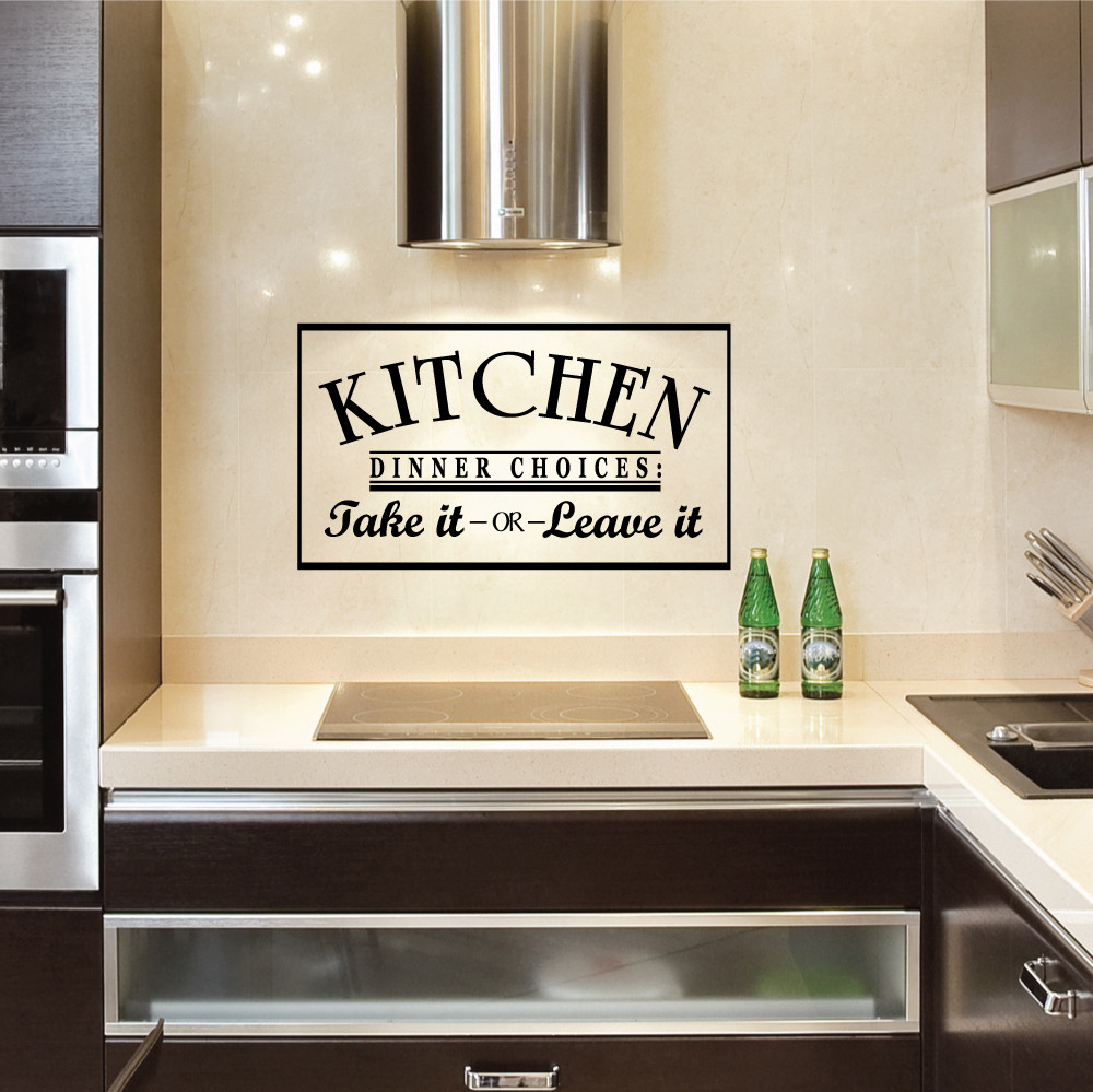 Kitchen Wall Art
 Kitchen Dinner Choices Take It Leave It Wall Art Decals