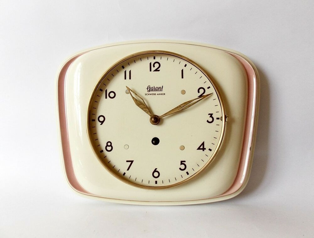 Kitchen Wall Clocks
 Vintage Art Deco style 1940s Ceramic Kitchen Wall clock