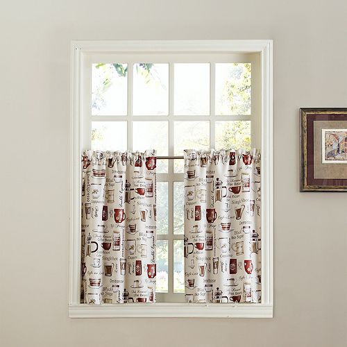 Kohls Kitchen Curtains
 Top of the Window Espresso 2 pack Tier Curtains