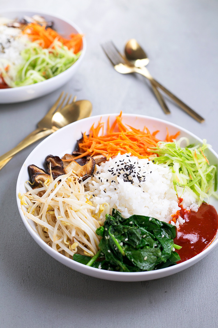 Korean Vegetables Recipes
 Vegan Korean Bibimbap