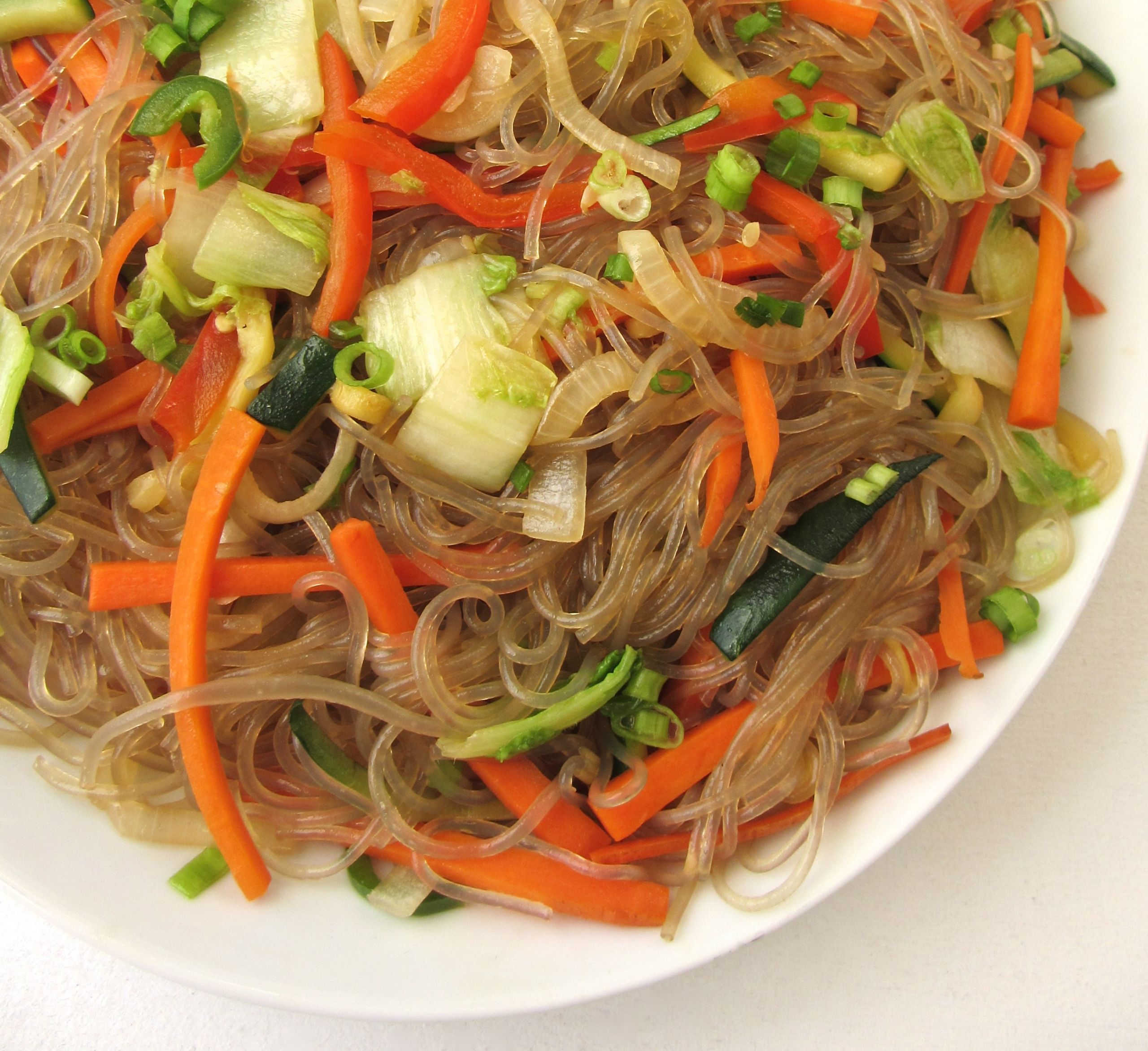 Korean Vegetables Recipes
 Ve able Japchae aka Korean Sweet Potato Noodles