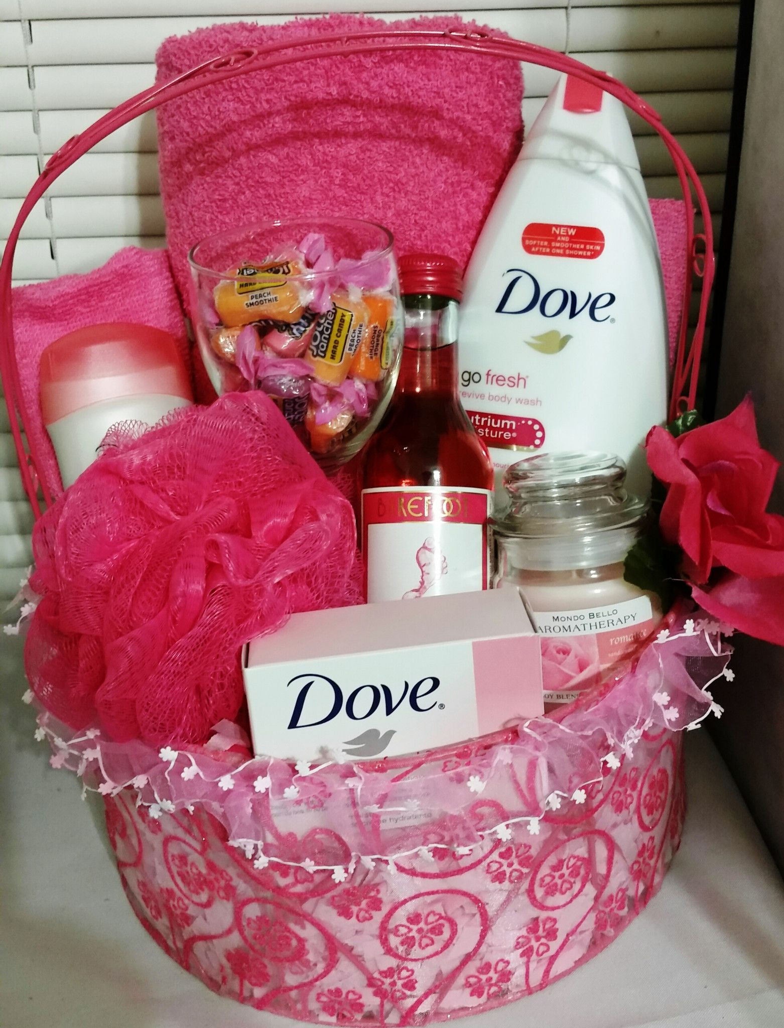 Ladies Gift Basket Ideas
 Dove Bath Basket Pomegranate and Lemon Verbena