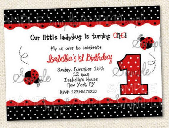 Ladybug Birthday Invitations
 Ladybug Birthday Invitation