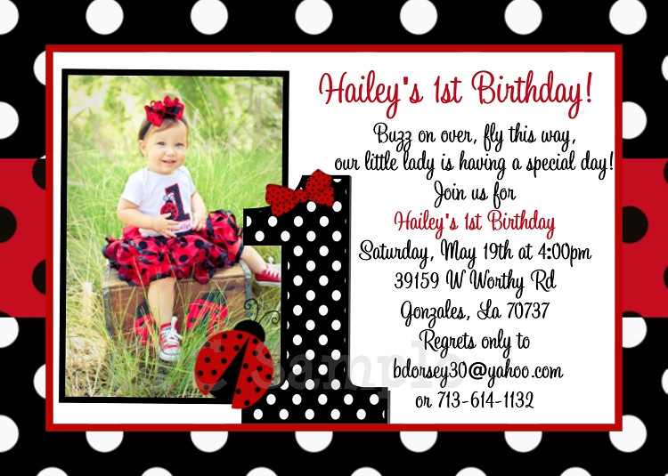 Ladybug Birthday Invitations
 Ladybug Birthday Invitation