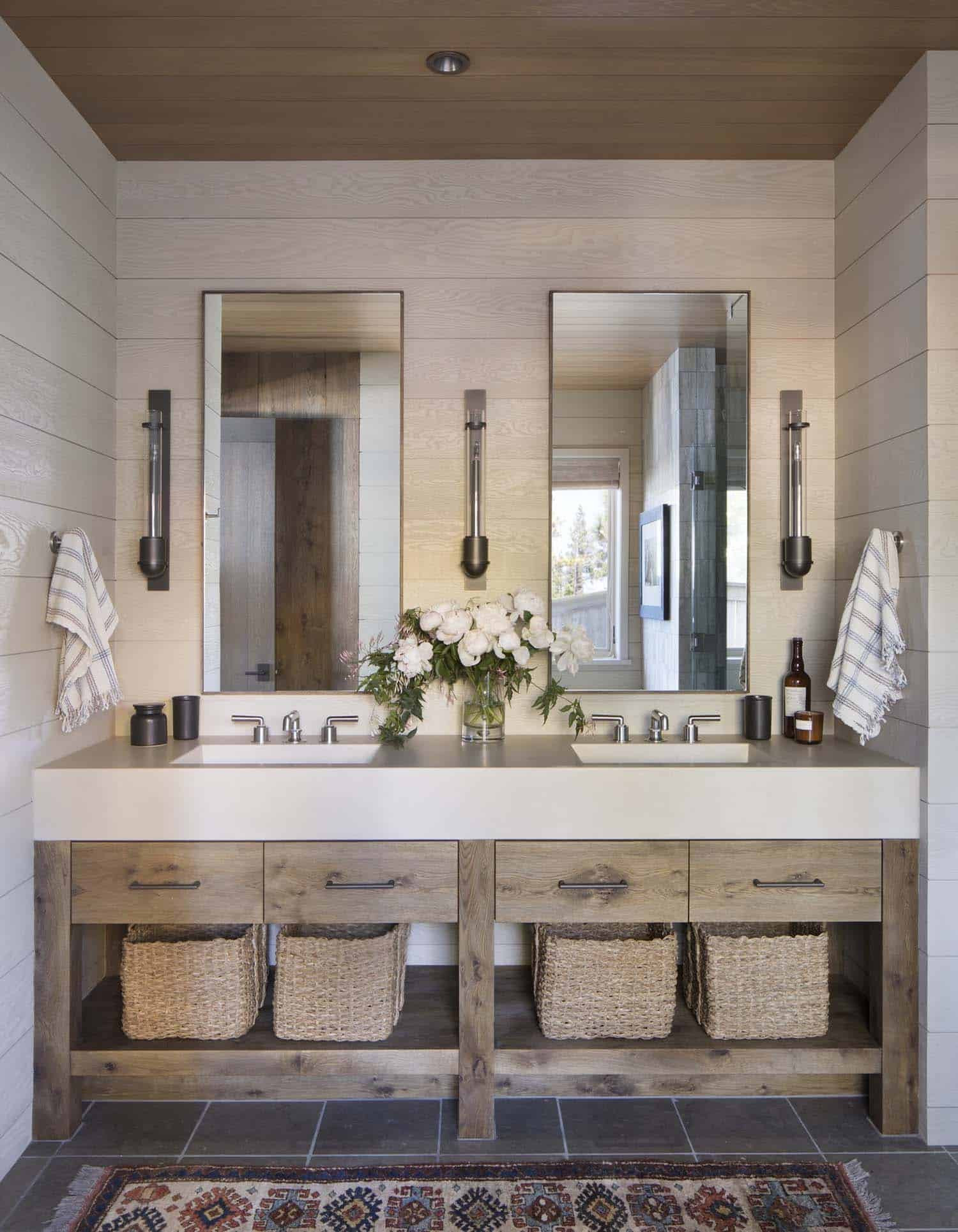 Lake Bathroom Decor
 Rustic lake house retreat inspired by gorgeous Lake Tahoe
