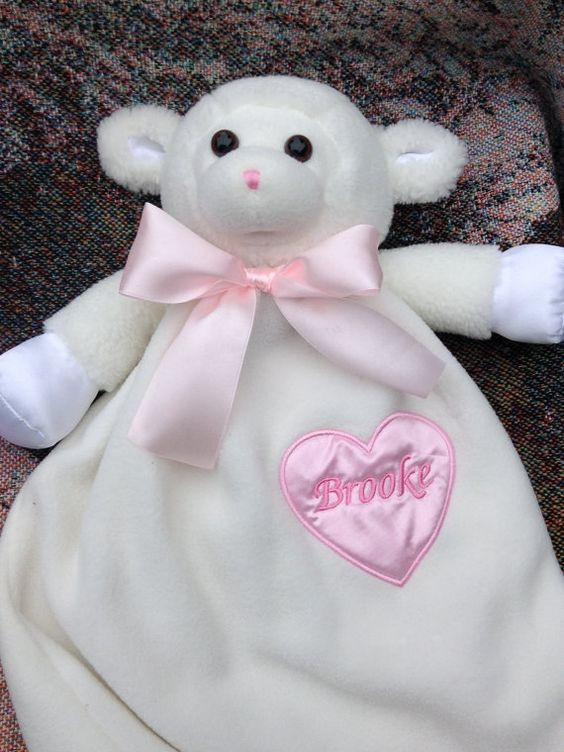 Lamb Baby Gifts
 Monogrammed Baby Gift Personalized Security Blanket Lamb