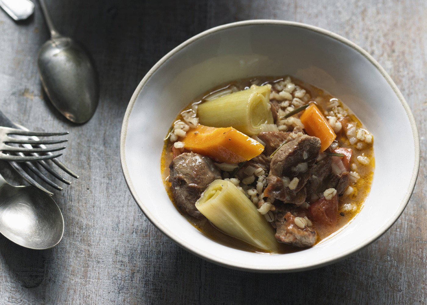 Lamb Barley Stew
 French style lamb and barley stew