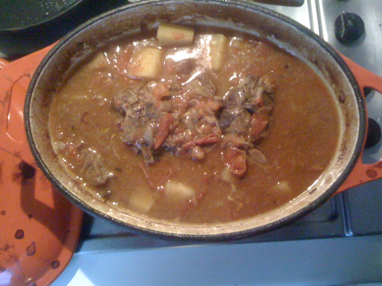 Lamb Neck Stew
 Curried Neck of Lamb with African Yams and Okra