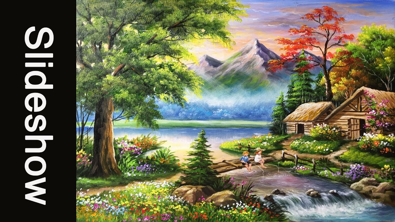 Landscape Acrylic Painting
 Beautiful Landscape Acrylic Painting Slideshow version