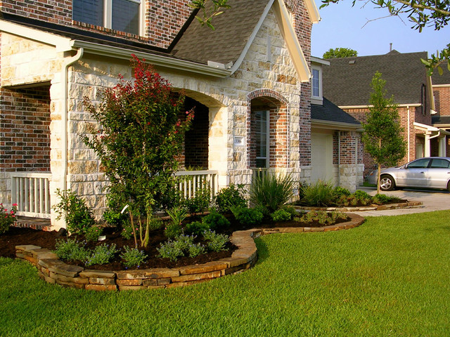 Landscape Design Houston
 Front yard landscape projects Traditional Landscape