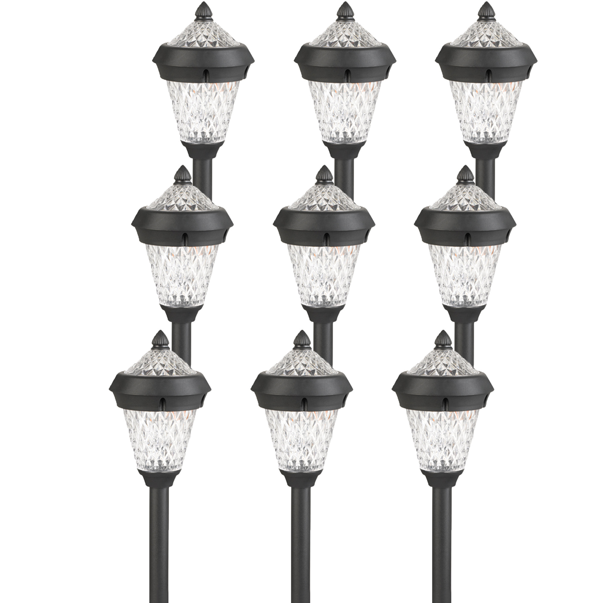 Landscape Lighting Stakes
 9 Pack Westinghouse Atlanta Black Solar Outdoor Garden