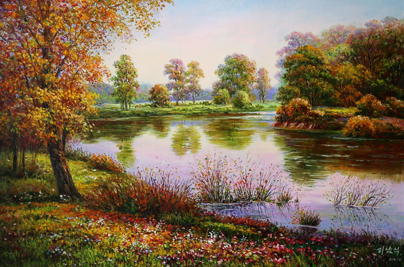 Landscape Oil Painting
 Landscape OIL PAINTING HAND PAINTED CANVAS 91CM X 60CM