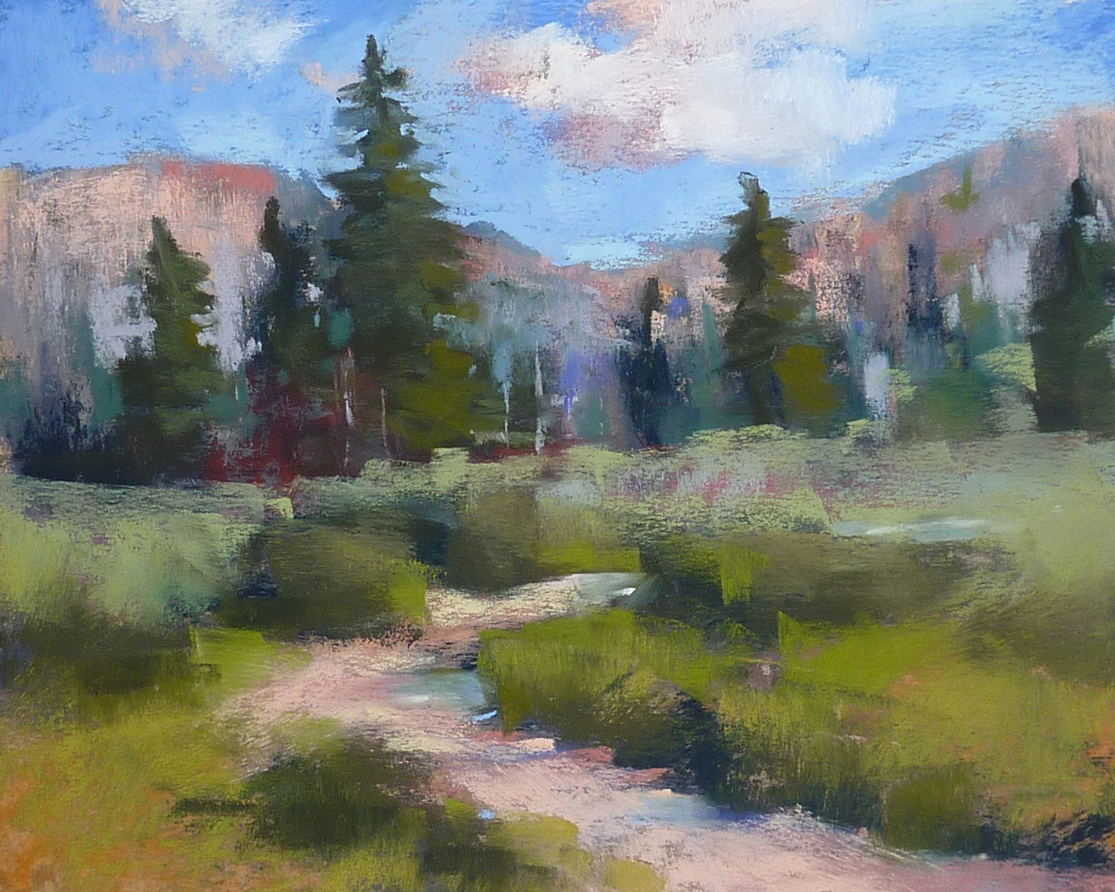 Landscape Painting Artists
 Pastel Landscape Demo Step by Step