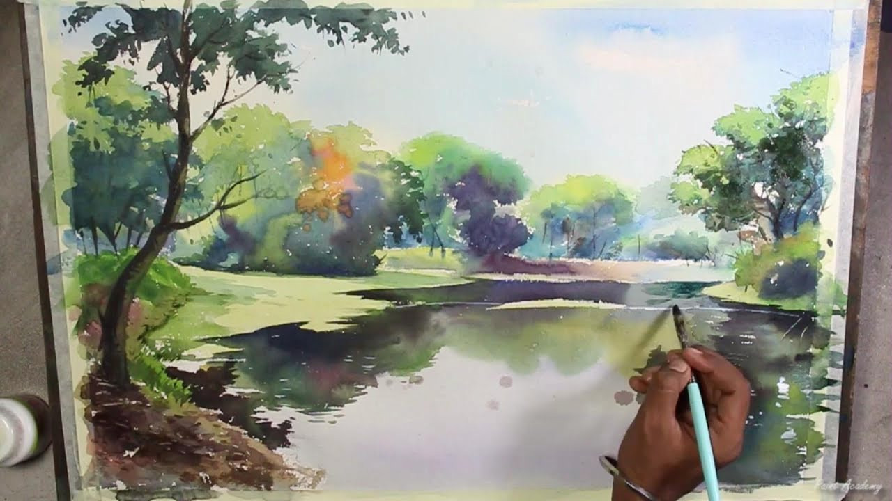 Landscape Painting Images
 Watercolor Landscape Painting Speed Art Video