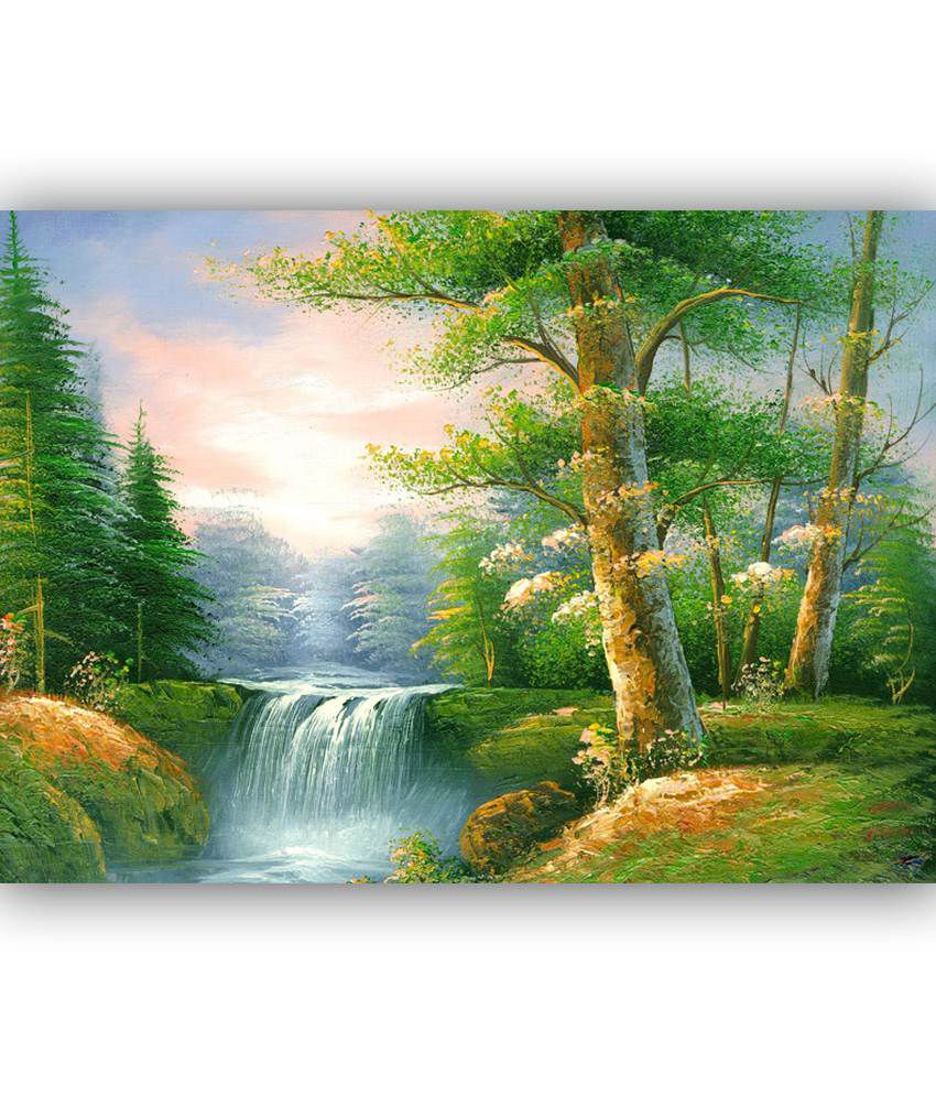 Landscape Paintings On Canvas
 Vitalwalls Landscape Painting Premium Canvas Art Print