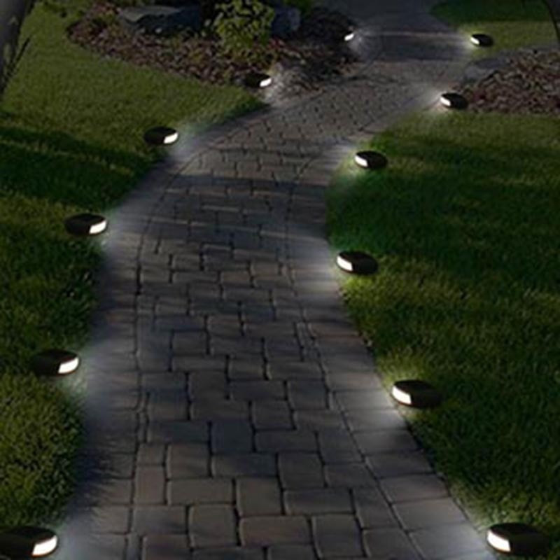 Landscape Path Lighting
 CLAITE Outdoor Waterproof LED Solar Garden Stone Lights