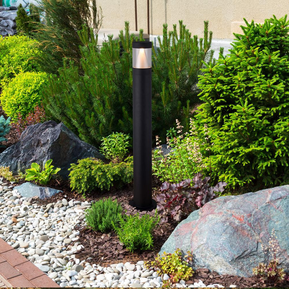 Landscape Path Lighting
 VONN Lighting 4 Watt Black Outdoor Integrated LED Bollard