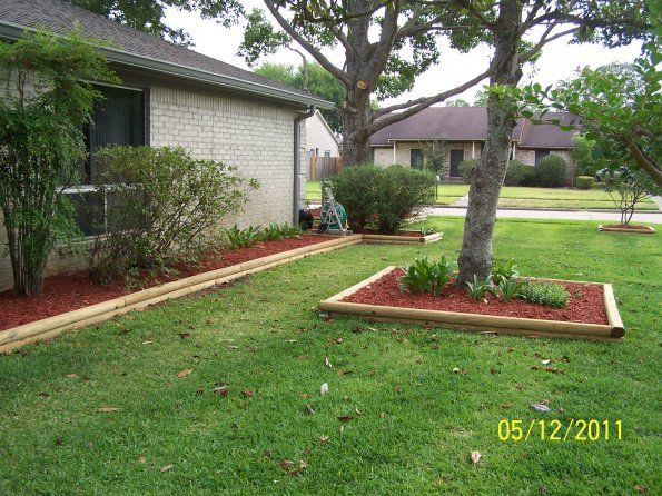 Landscape Timber Edging Ideas
 gallery custom beds with landscape timber border 595x446