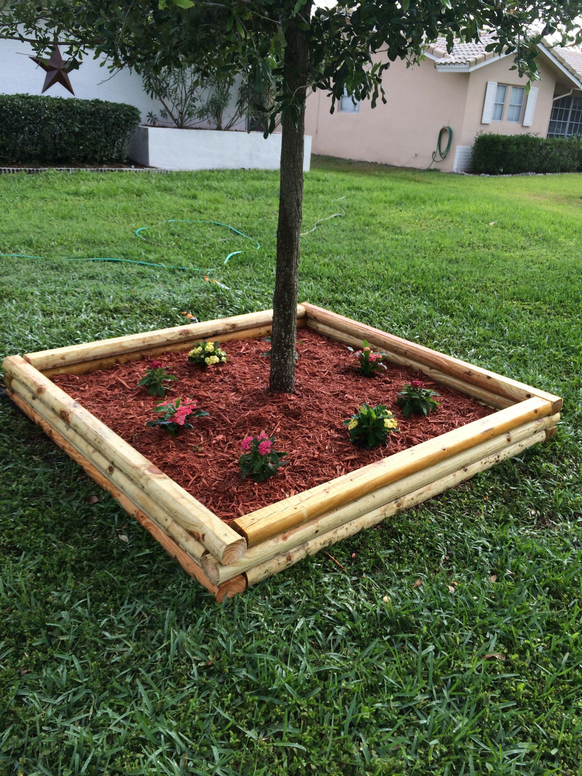 Landscape Timber Edging Ideas
 Landscape timber box for tree and flowers