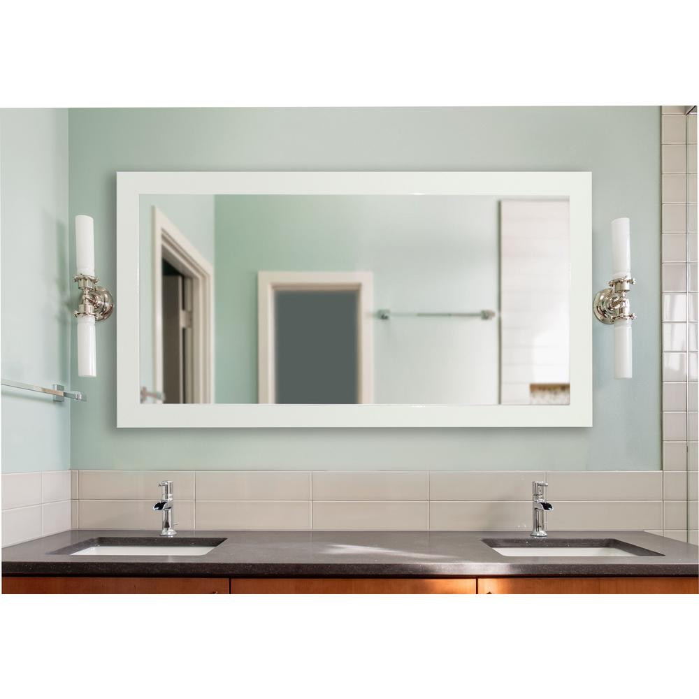 Large Bathroom Mirror
 70 in x 35 in Delta White Extra Vanity Mirror