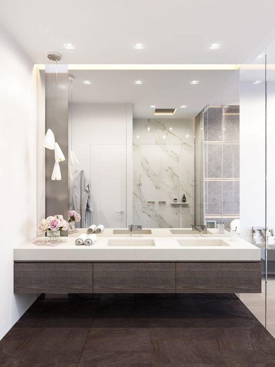 Large Bathroom Mirror
 30 Cool Ideas To Use Big Mirrors In Your Bathroom DigsDigs