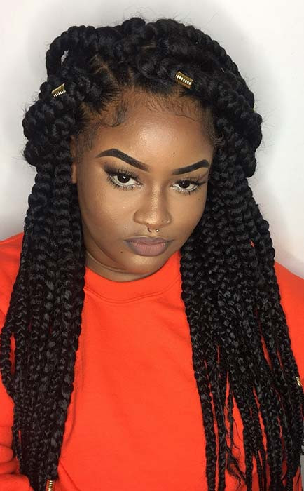 Large Box Braids Hairstyles
 23 Big Box Braids Hairstyles for Black Hair