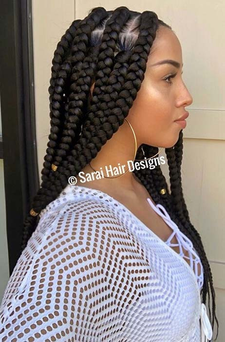 Large Box Braids Hairstyles
 23 Big Box Braids Hairstyles for Black Hair