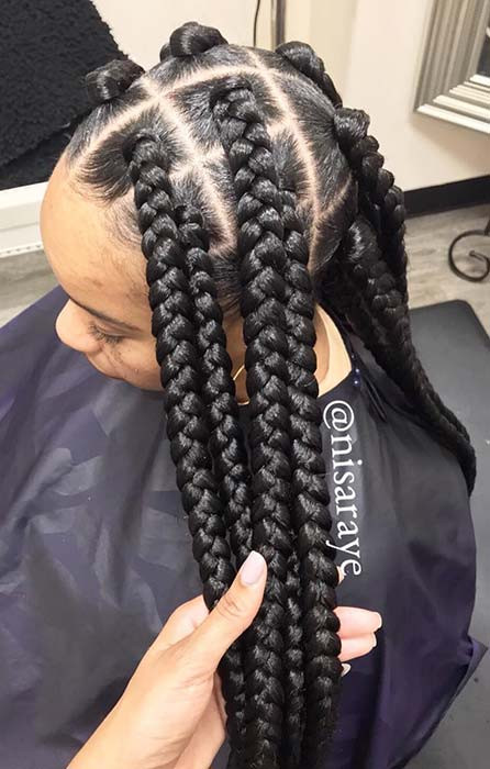 Large Box Braids Hairstyles
 23 Big Box Braids Hairstyles for Black Hair