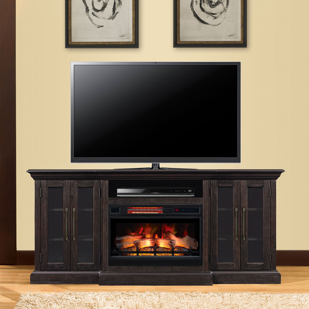 Large Electric Fireplace Entertainment Center
 Grand Electric Fireplace Entertainment Center in Espresso