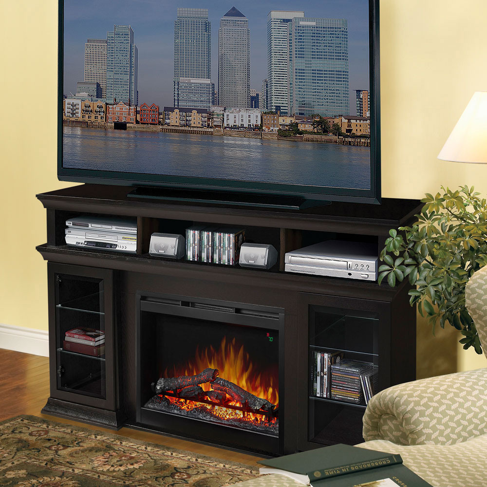 Large Electric Fireplace Entertainment Center
 Bennett Electric Fireplace Media Console Espresso