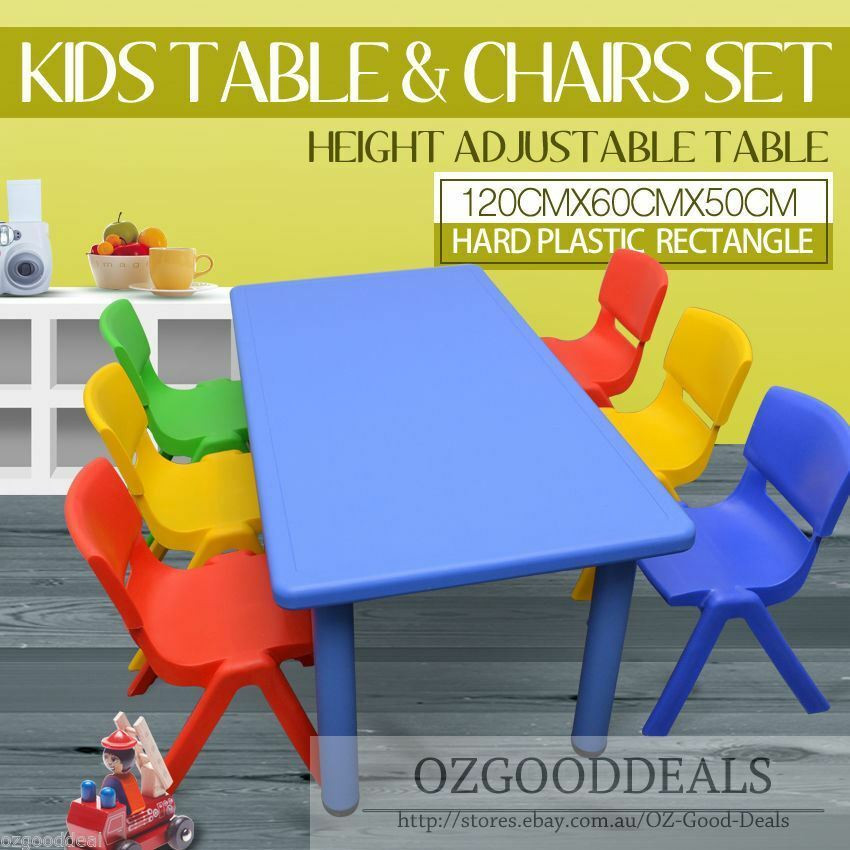 Large Kids Table
 Kids Toddler Children Activity Table and 6 Chair