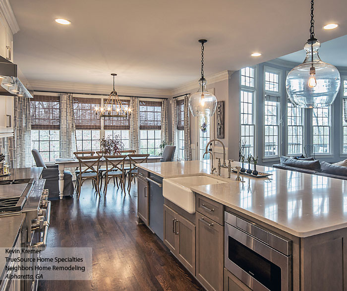 Large Kitchen Cabinets
 White Opaque Cabinet Finish on Maple Kemper Cabinetry