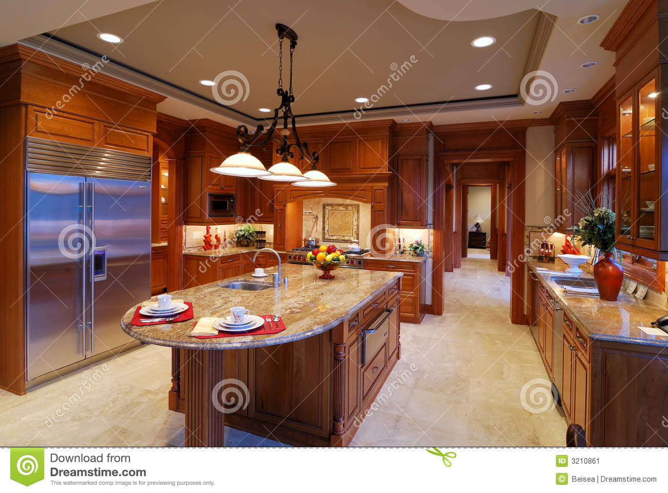 Large Kitchen Cabinets
 Big Kitchen stock image Image of light setting cabinet