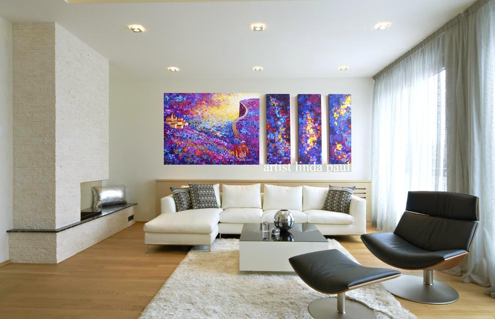 Large Paintings For Living Room
 The Road Less Traveled Contemporary Art Paintings