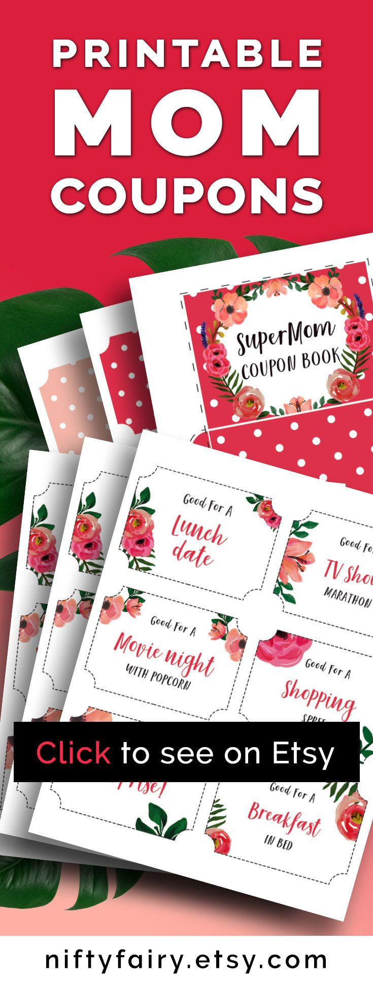 Last Minute Birthday Gifts For Mom
 Mother s Day Coupon Book for Mom Last Minute Gift for Mum