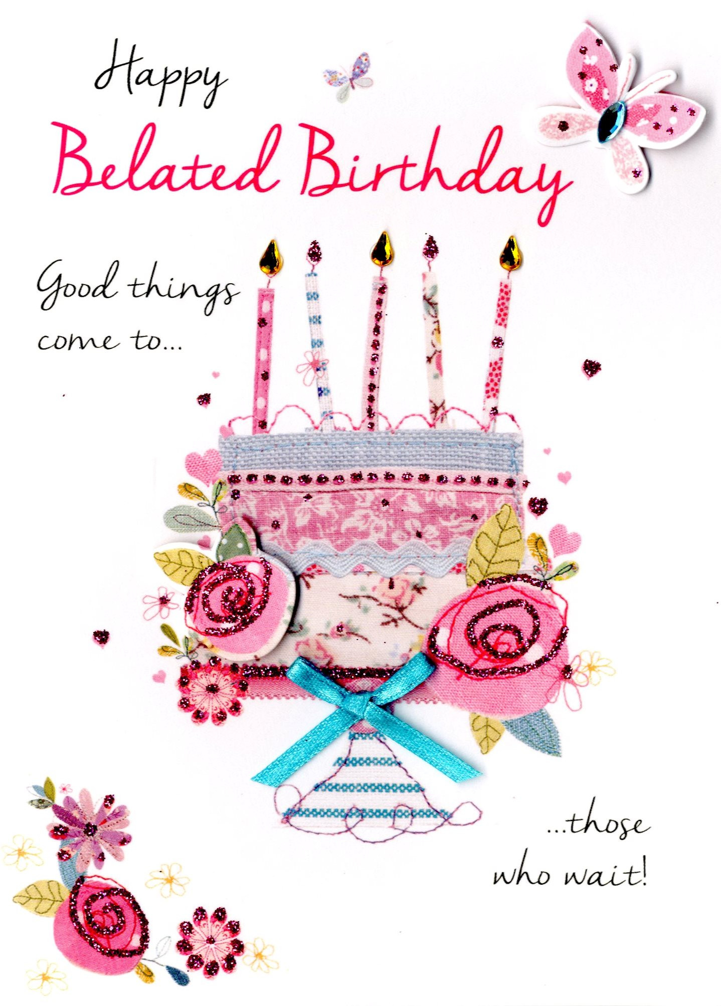 Late Birthday Card
 Happy Belated Birthday Greeting Card Second Nature Just To